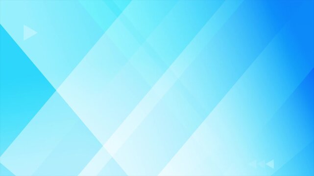 Abstract blue geometric background with light diagonal lines and transparent overlapping shapes. Perfect for modern presentation, motion graphics, or digital media projects