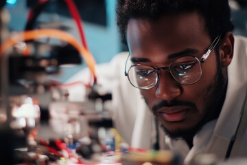 Biomedical Engineer Focused on Complex Electronic Equipment Repair in a Research Lab