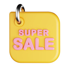 Super Sale Tags 3D Icon
