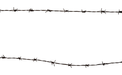 copy space of rusty barbed wire banner
