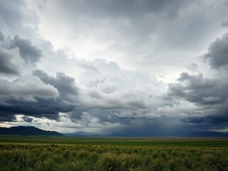 Fototapeta premium Stormy Skies Over the Prairie