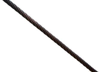 rusty steel wire isolated element