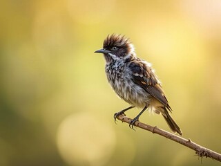 Young Stonechat on a Branch - Nature's Tiny Traveler