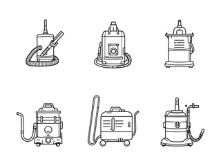Suction Machine Minimalist Line Art Set