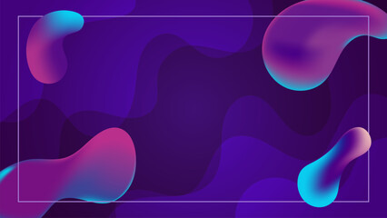 Gradient Fluid  Liquid Shapes Background 