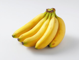 A bunch of ripe yellow bananas, freshly picked and arranged together, showcasing their vibrant color and smooth skin, ready to be enjoyed. : Generative AI