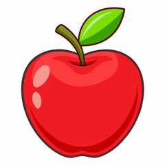 red apple vector illustration