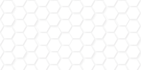 Naklejka premium Abstract seamless honeycomb hexagon background. Geometric texture white gray pattern design. 