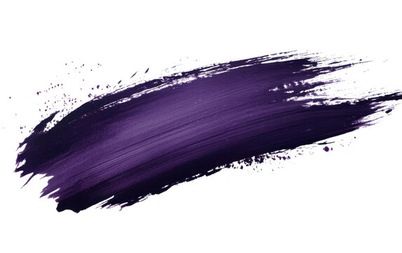 Purple brush stroke on a white background