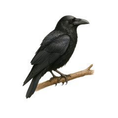 raven isolated on transparent or white background PNG