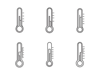 Thermometer Simple Line Art Collection