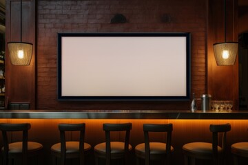 Bar television screen adult.