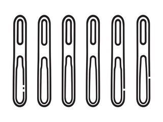 Fototapeta premium Tongue Depressor Outline Art Set