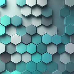 Naklejka premium Dynamic hexagon background design digital space graphic art modern aesthetic digital viewpoint contemporary gradient concept