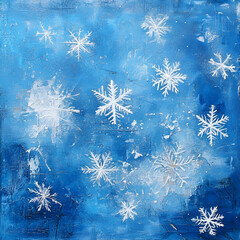 Winter wonderland scene abstract art digital artwork cool color palette aerial view calm and frosty concept