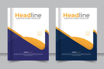 Elegant Corporate Book Cover Template for Reports and Presentations
