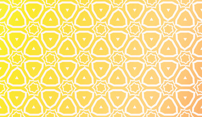 Design Pattern With Abstract Modern Ornament. Triangles Style. Gradient Background Bright Colors. For Soft Banner Template. Vector Illustration. Idea For Your Business