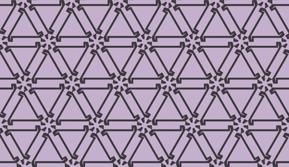 Fototapeta premium Vector pattern with abstract line in triangles style. Hipster background. For your idea, presentation, smart design. Brown purple color. Seamless