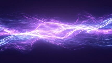 Abstract Purple and Blue Energy Waves: A Digital Artwork