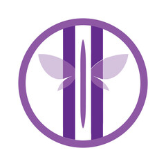 Purple Butterfly Abstract Logo Design