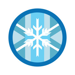 Abstract Snowflake Winter Circle Design