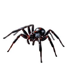 Obraz premium Elegant Black Widow Spider on White