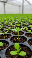 Greenhouse Seedlings Young Plants Growing Farm