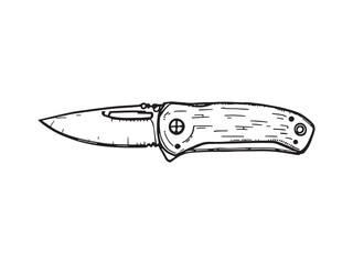 Utility Knife Line Art Simple Icon Collection