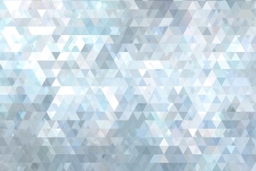Fototapeta premium Abstract geometric pattern of light gray and white triangles.