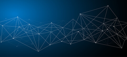 data connection network wireframe background copy space