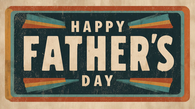A vintage Father's Day greeting with retro charm and heartwarming wishes. Capturing a unique, nostalgic sentiment.
