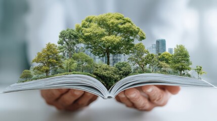 An eco-friendly company demonstrating its commitment to sustainability through transparent corporate reports.