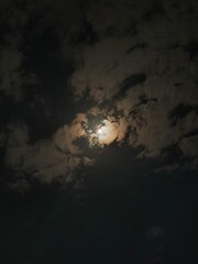 moon over the clouds