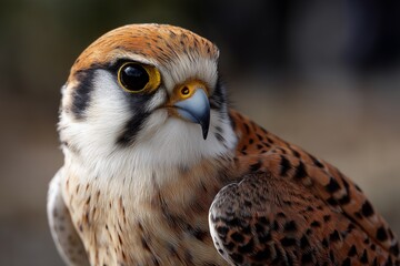American Kestrel Falcon with Striking Feather Patterns