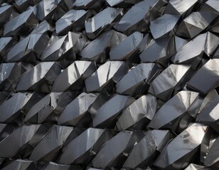 Obraz premium Interwoven metallic forms, sharp angles, seamless texture, background texture, edges, abstract background