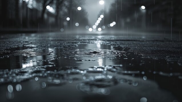 whispering sounds echo through a chasing on a rainy street