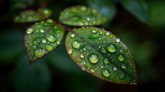 Water droplets on a leaf, highlighting the connection between nature and sustainability