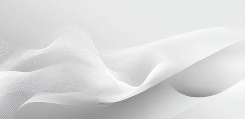 Obraz premium Smooth, flowing white fabric's graceful folds.