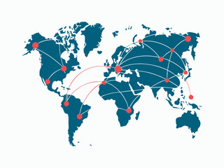 Map of the world. World map background design. Vector illustration of world map