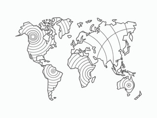 Map of the world. World map background design. Vector illustration of world map