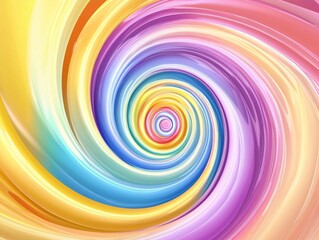 Obraz premium Colorful Swirl Abstract Background of Bright Pastel Colors