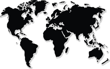 Map of the world. World map background design. Vector illustration of world map