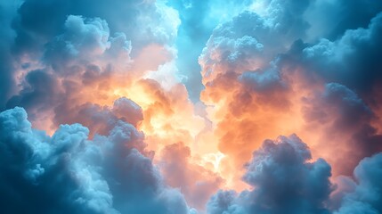 Fototapeta premium Dramatic sky, vibrant clouds