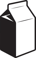 Milk Box Silhouette Vector | Flat Black Vector Art Illustration Vector EPS Format