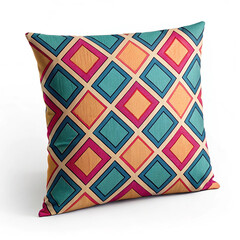 Decorative throw pillow geometric pattern
