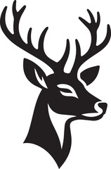 deer horn silhouettes with white background