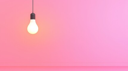 Lightbulb casting soft shadows for ambient mood lighting in a minimalist interior.