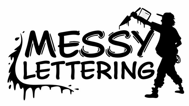 Messy Lettering Hand-drawn Typography and Artistic Font Design