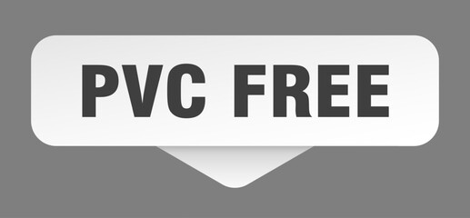 pvc free sticker. pvc free sign isolated on gray background