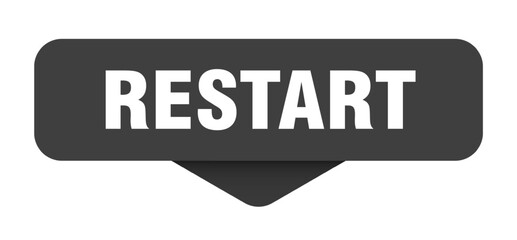 restart sticker. restart sign on transparent background